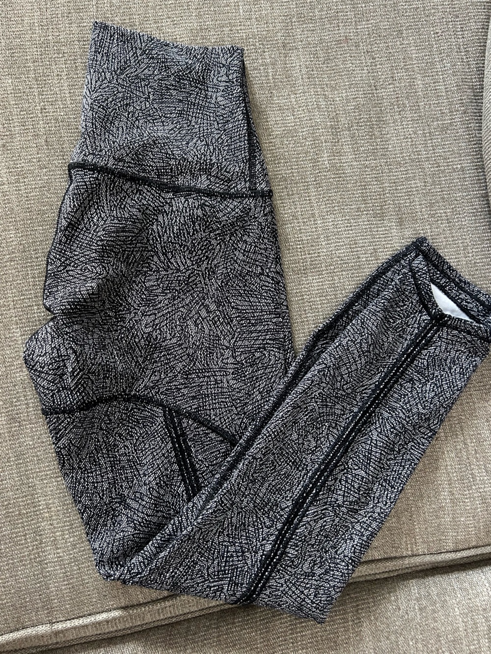 lululemon athletica Black & White Textured Crew Sweater